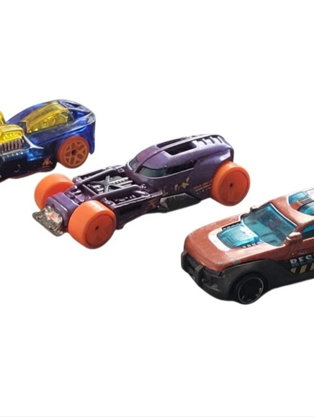 (Lot Of 3) Assorted Hot Wheels What-4-2 /HW50 Concept /HW Pursuit /Die-Cast 1:64